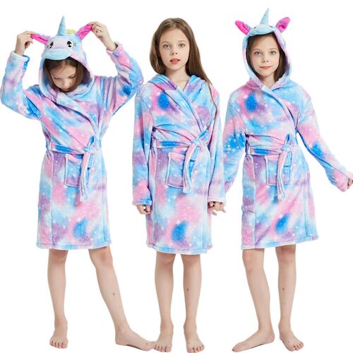 2021 Kids Unicorn Bath Robes Winter Childrens Bathrobe Kigu