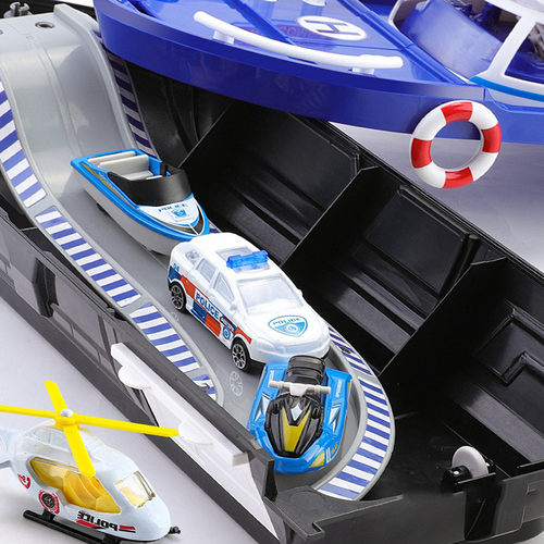 Kids Toys Simulation Track Inertia Boat Diecasts Vehicles Mu