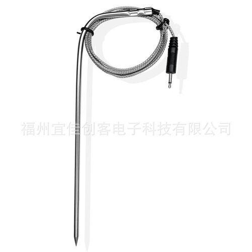 Food kitchen temperature measuring barbecue fork