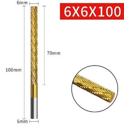 1pc 6mm Shank High Speed Steel Rotary Burr Tool Plastic