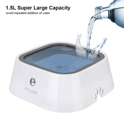 Cat Dog Water Bowl Anti-Overflow 1.5L Pet Fountain Carried F