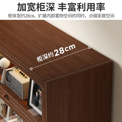 Wooden bookcase display cabinet home storage bookrack 5layer