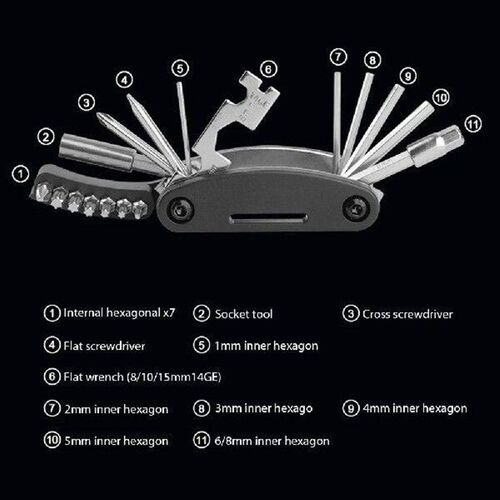 21 In 1 Foldable Cycling Repair Tool Multifunction Portable