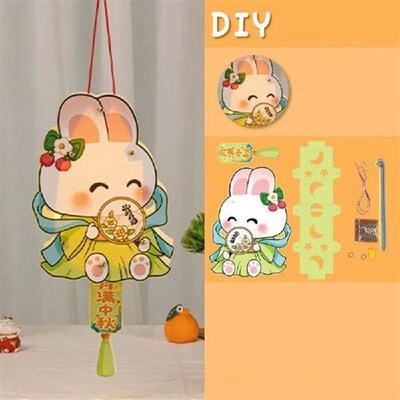Paper Metal Mid-Autumn Festival Lantern Handmade Multicolor