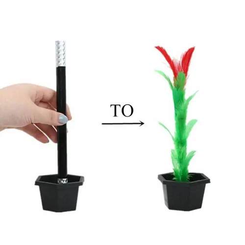 Magic Wand to Flower Easy Magic Trick Toys Close Up Flowerpo