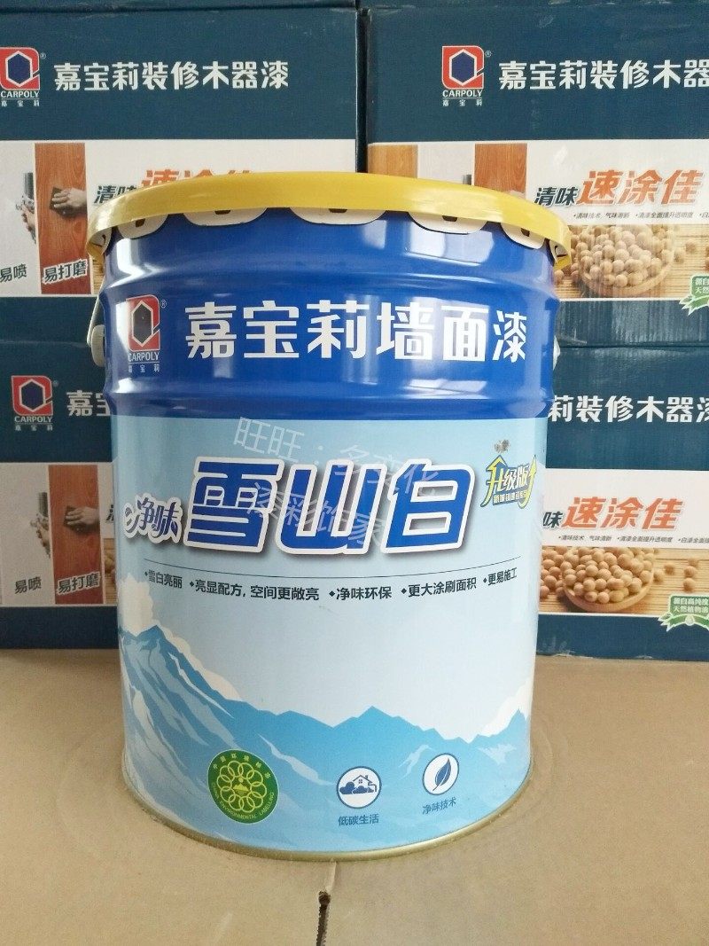嘉宝莉漆 净味雪山白墙面漆 内墙乳胶漆 JRM2300  kg20kg,基础建材,内墙乳胶漆,淘宝优惠券,粉丝福利购,淘宝优惠卷