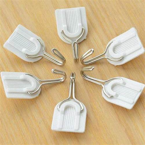 6pcs wall hooks shelf adhesive storage strong hang.