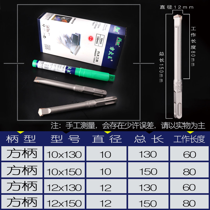 电锤钻头凿子合金铲墙王方柄四坑混凝土墙壁开槽水泥墙冲击钻钻头