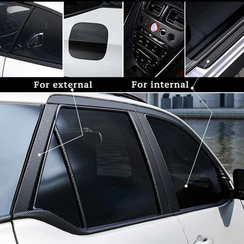 Carbon Fiber Car Body Vinyl Wrap Matte Accessories Glossy Bl