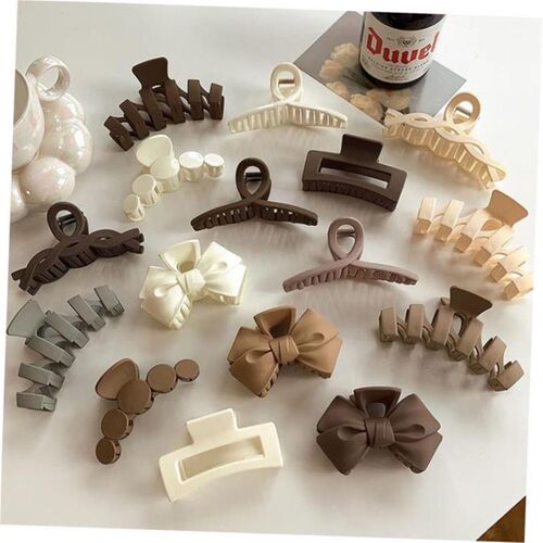 发夹Hot Sale Solid Color Claw Clip Large Barrette Crab Hair1