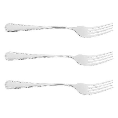 3 Pcs Cake Forks Big Suit Long Handle Household Silver