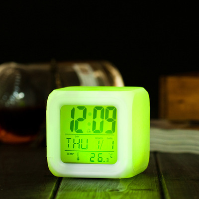 Colorful color alarm clock creative home four square white s