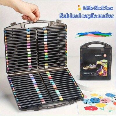 12/24/36/48 Colors Art Acrylic Markers Waterproof For Painti