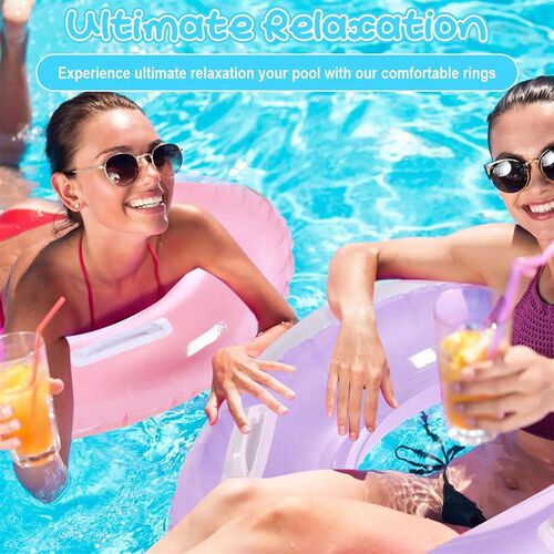 3 Pack 33 Inflatable Pool Floats with Handle for Kids Adul