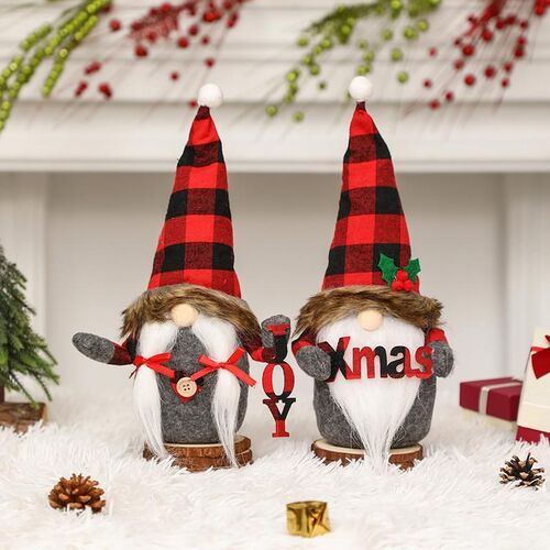 Christmas decoration items Santa Claus figurines faceless do