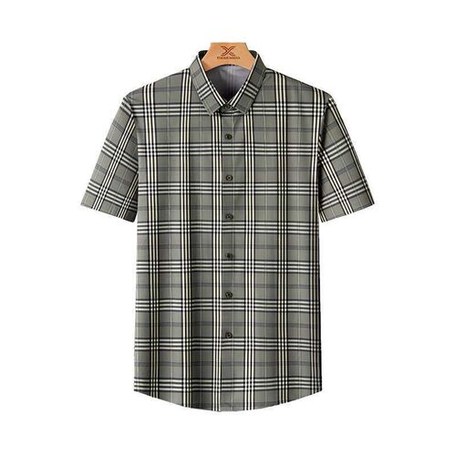 Summer Short-sleeved Shirt Mens New High-grade Shirt Young