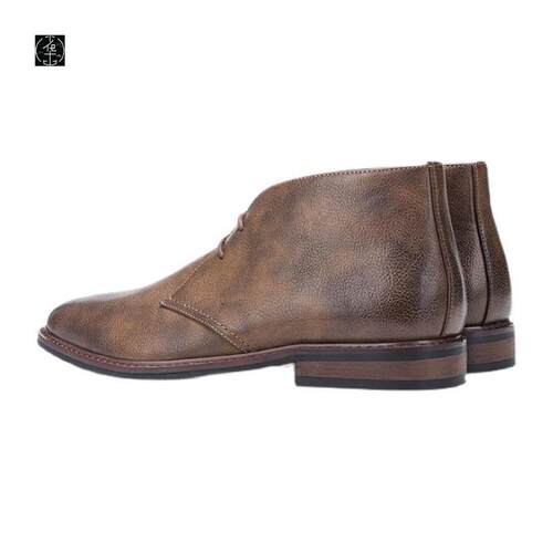 Big size Men Casual leather shoes ankle boots复古大码男皮鞋