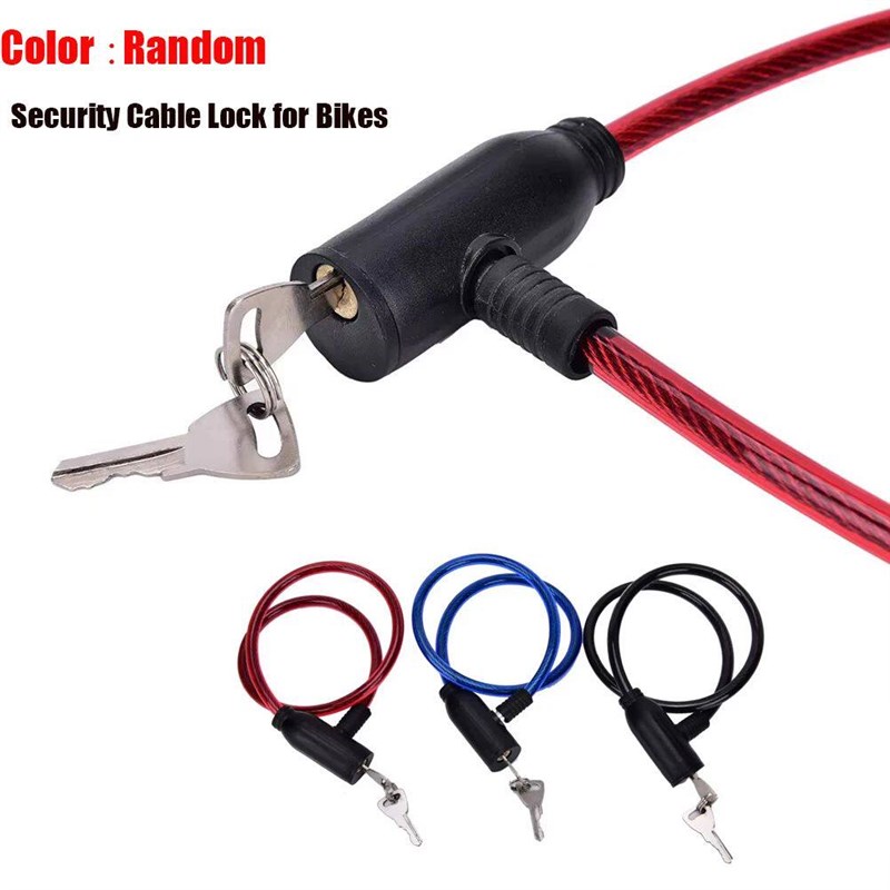 64cm Long Heavy Duty Security Steel Wire Bicycle Lock for Mo图片