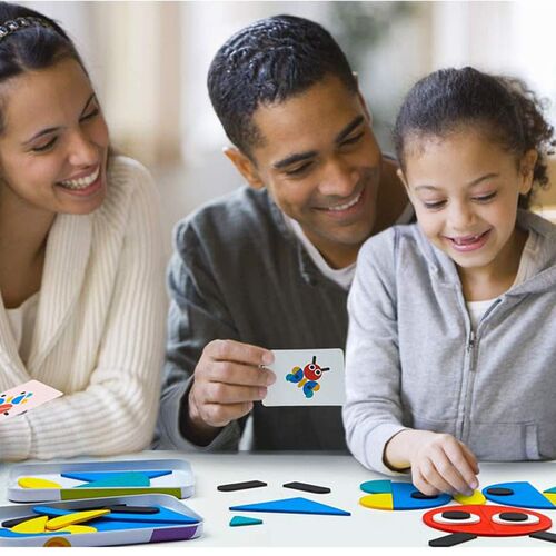 Open Ended Wooden shapes puzzle Board Games Travel toy kids