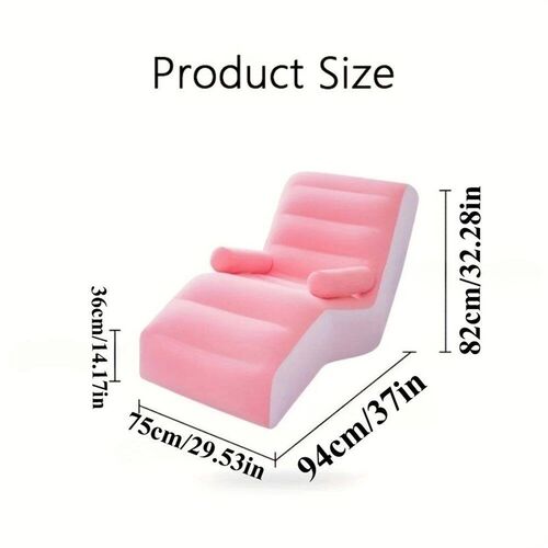Inflatable Couch with Armrest Blow Up Lounger Chair Folding