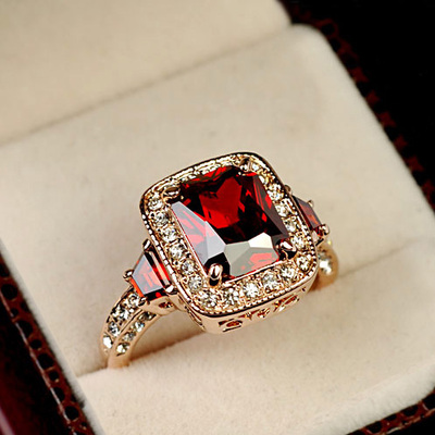 Fashion Genuine Austria Crystal Luxury Classic Rectangle Gre