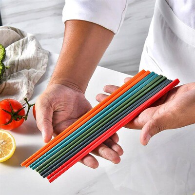 5 Pairs Silicone Chopsticks Set Japanese Non-slip Chopsticks