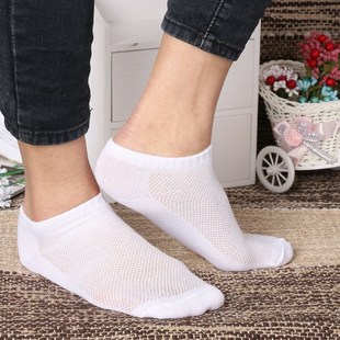 5pairs Men Socks Solid Black White Gray Cotton Mesh Breathab