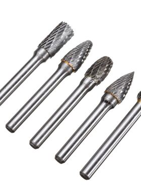 5Pcs 6mm Shank ungsten bide Rotary Files Grinding Burr Cutte