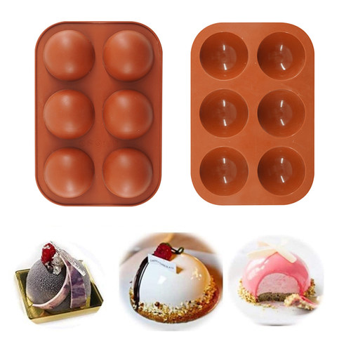 3D Ball Round Half Sphere Silicone Molds for DIY Baking  Pud
