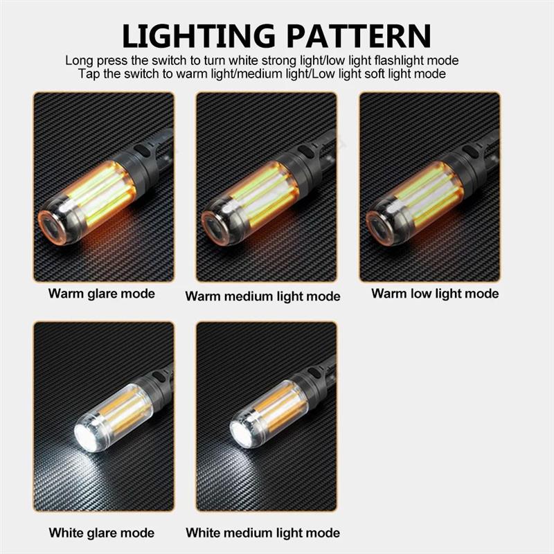 LED Rechargeable Flashlight Camping Lantern 5 Modes Super Br图片