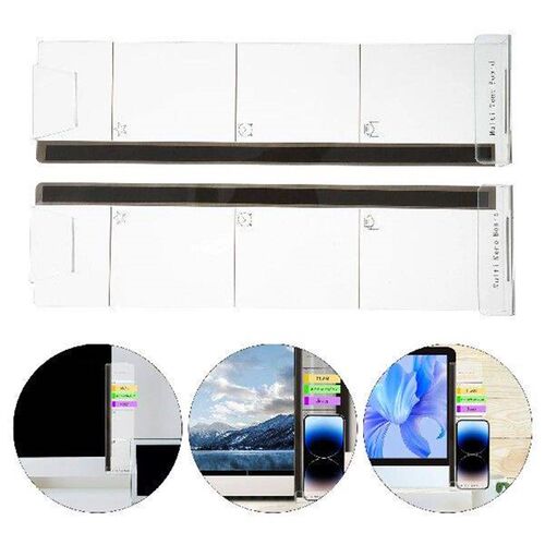 2 Pcs Computer Memo Board Screen Side Panel Monitor Pad