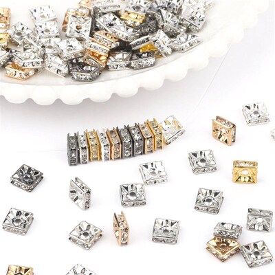 50pc/Lot 6mm 8mm 10mm AB Color  Rhinestone Ball Shape Loose