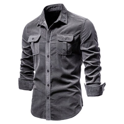 Cotton Mens Shirt Business Casual Fashion Spring Shirts Top