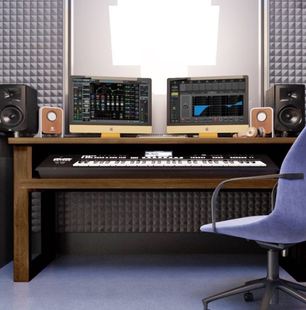 实木琴桌电子琴桌子编曲工作台音乐制作桌录音棚混音器MIDI键盘桌