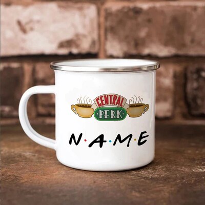 Customized Friends Name Enamel Mug friend Birthday Gift coff
