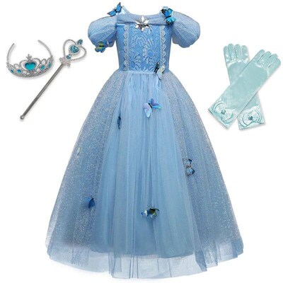 Girls Princess Cosplay Sleeping Beauty Aurora Costume Kids H