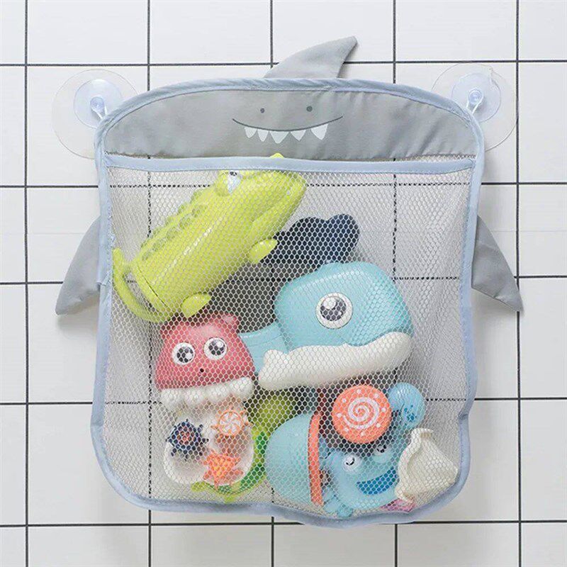 Kids Cartoon Mesh Hanging Bag - Suction Cup Bath Toy Storag