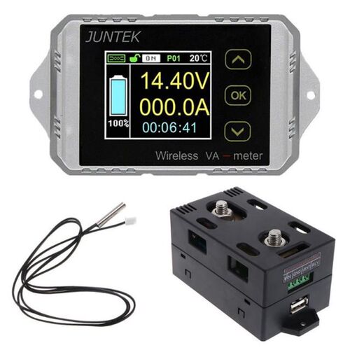 DC 120V 50A 100A 200A 300A Wireless Ammeter Voltage coulmete