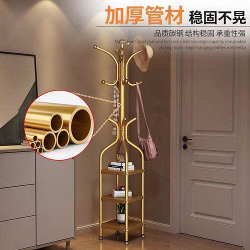 Big coat rack stand clothes holder hat hanger wooden cloth