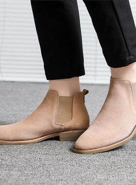 Martin Chelsea Boots For Men Winter Leather Shoes 37-47男靴