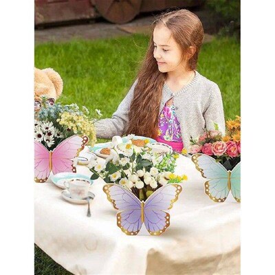 12Pcs 3D Butterfly Flower Boxes Girl Birthday Snack Box