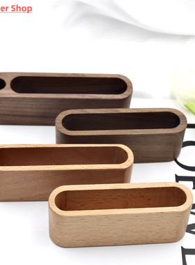 1 Pcs Card Holder Wooden Business Card Holder with Pen Slot