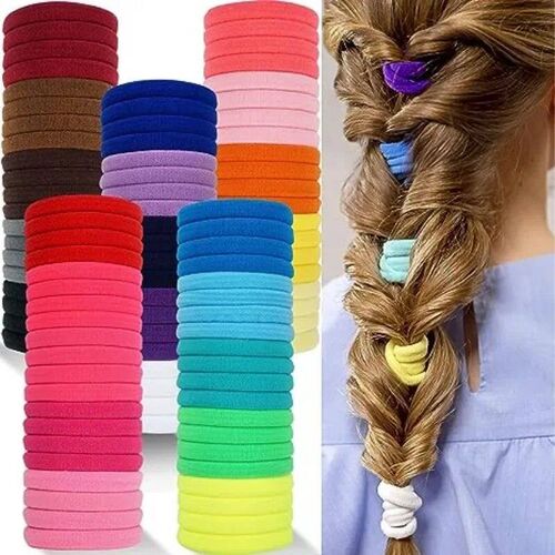 100/500pcs Colorful Nylon Elastic Hair Bands for Women Nylon