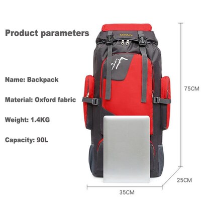 90L Waterproof hiking Camping TraveL Bag CLimBing Backpack