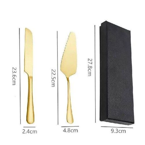 2Pcs Stainless Steel Cake Knife Shovel Cake Cutting Spatula