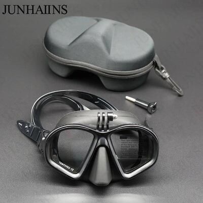 Wet Go-pro Mount Low Volume Diving Mask Tempered Glass Freed
