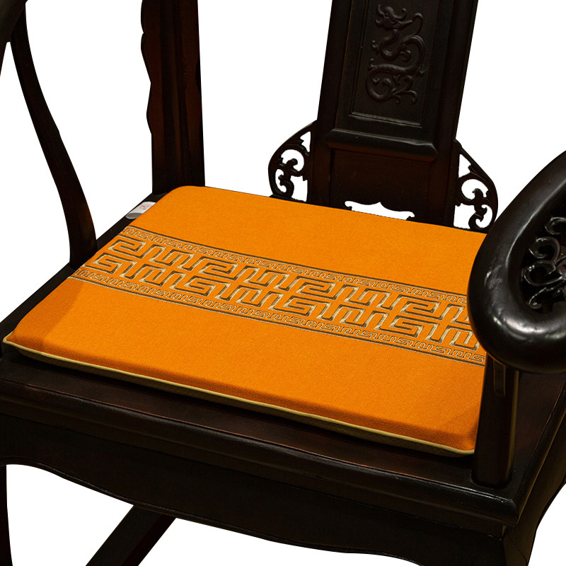 中式条纹刺绣坐垫红木实木家俱沙发垫明清圈椅垫罗汉牀垫子子,居家布艺,椅垫,淘宝优惠券,粉丝福利购,淘宝优惠卷