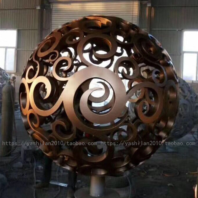 不锈钢铁艺铜金属类镂空发光球形雕塑摆件园林景观装置厂家定制做,商业/办公家具,雕塑,淘宝优惠券,粉丝福利购,淘宝优惠卷