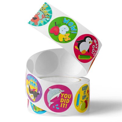 Reward Stickers Encourage Labels Roll for Kids Motivational