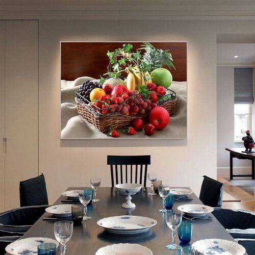 Plant landscape oil painting water fruit basket art canvas